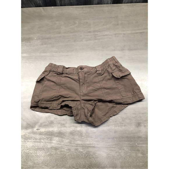 Pacsun Low Rise E - Waist Cargo Shorts Women's Sz S Brown - Picture 1 of 9